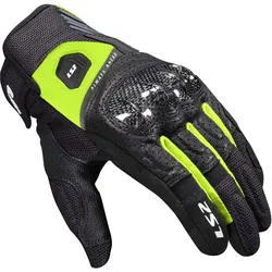 LS2 Atom Sommer Motorradhandschuhe schwarz-neongelb - M