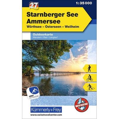 Kümmerly+Frey Outdoorkarte Deutschland 27 Starnberger See, Ammersee 1:35.000, Sonstige von , Kümmerly+Frey, 978-3-259-02571-0