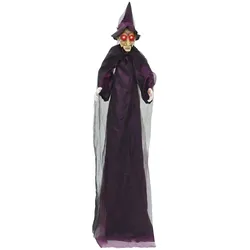 vidaXL Halloween sprechende Hexe Lila 216 x 125 cm Polyester