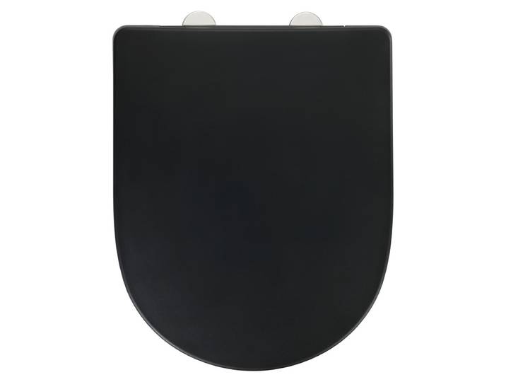 Siège de WC WENKO Exclusive n° 3 noir\, en plastique thermodurci antibactérien