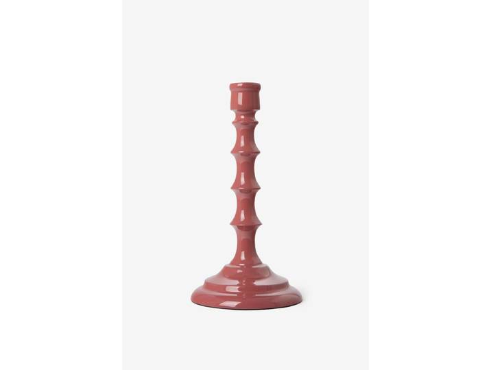 Roze ruffle kandelaar medium
