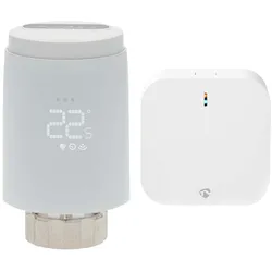 Nedis Smartes Heizkörperthermostat inkl. Zigbee-Gateway, Thermostat, Weiss