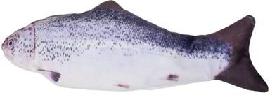 Inspired Living PawCatch USB Rechargeable Flopping Fish Cat Toy Interactive Moving Fish For Cats, Puppies & Small Dogs salmon