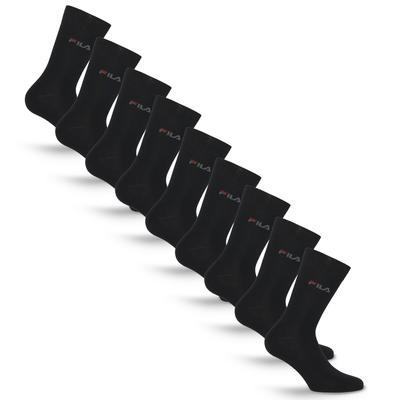 Socken FILA, Damen, Gr. 35-38, schwarz (200, schwarz), Baumwollmischung, elastisch, Socken Socken, mit feinem Rippenbündchen