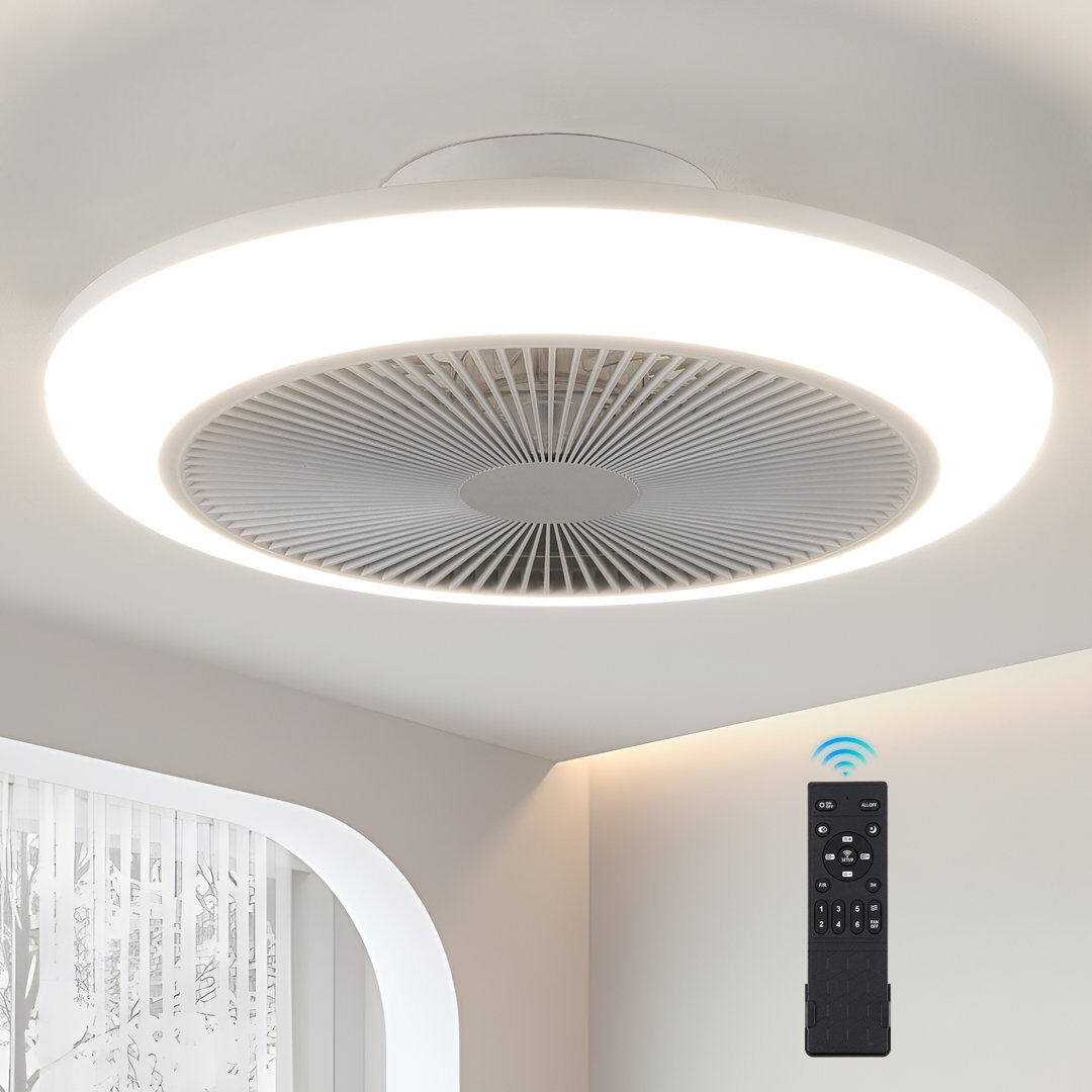 Metro 30cm Ceiling Fan with LED Lights Clear 30cm