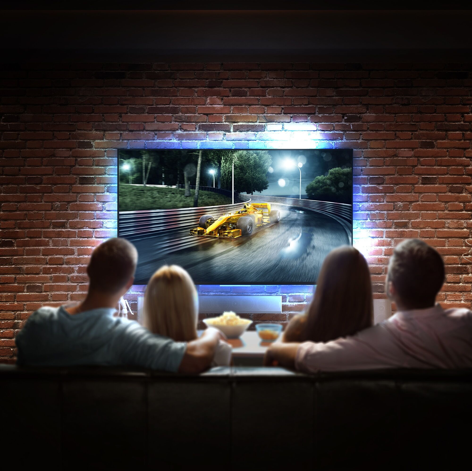 B.K.LICHT LED-Streifen, schwarz, Dioden 60 Stk., Gesamtlänge 2m, Lichterketten, Smart Home LED Stripe/Band 2m inkl. USB WiFi Appsteuerung, LED-Streifen