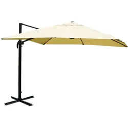 Décoshop26 - Professioneller Restaurant-Sonnenschirm für Gartenterrasse 3x4m (Ø5m) Polyester/Aluminium 26kg cremefarben ohne 04_0003342