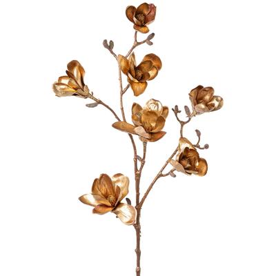 Winterliche Kunstpflanze CREATIV DECO "Weihnachtsdeko", gold (altgoldfarben), H:104cm, Kunststoff, Kunstpflanzen, altgoldfarben