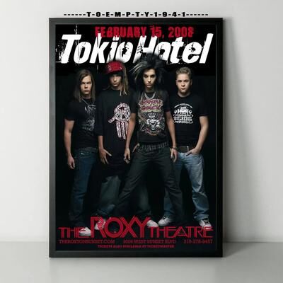 Uplifted Finds Metal Rock Band Tokio Hotel Poster Canvas Print Wall Art Decor 50 X 70 Cm No Frame 1