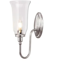 Wandlampe Spiegelleuchte Lampe LED Glas Badezimmerleuchte Flurlampe silber IP44