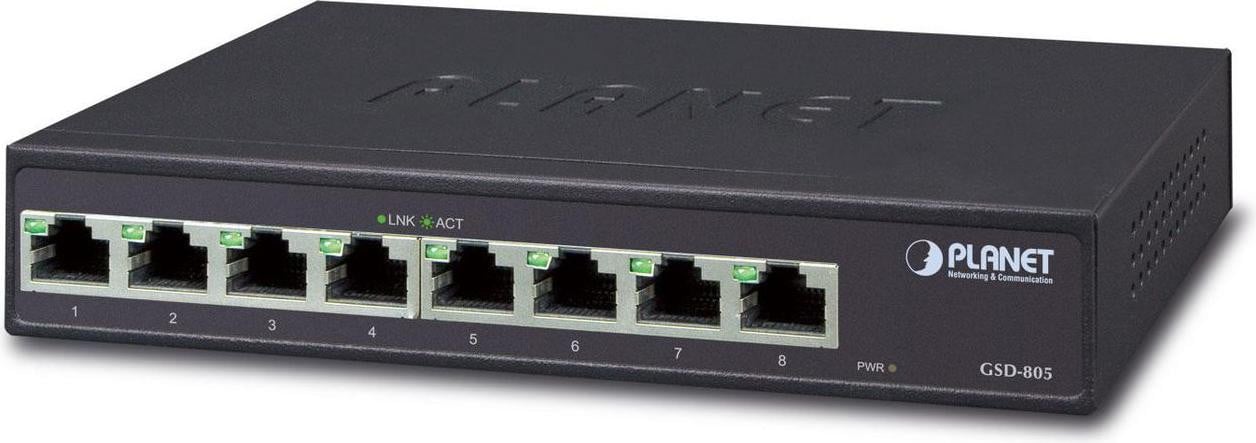 Planet PLANET 8-poorts Gigabit Ethernet switch (10/100/1000 Mbps)
