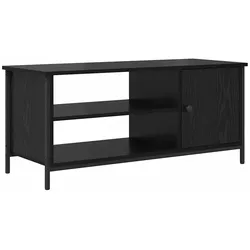 Helloshop26 - Modernes TV-Möbel 100 x 40 x 45 cm mit eleganten Regalböden aus schwarzem Eichenholzwerkstoff