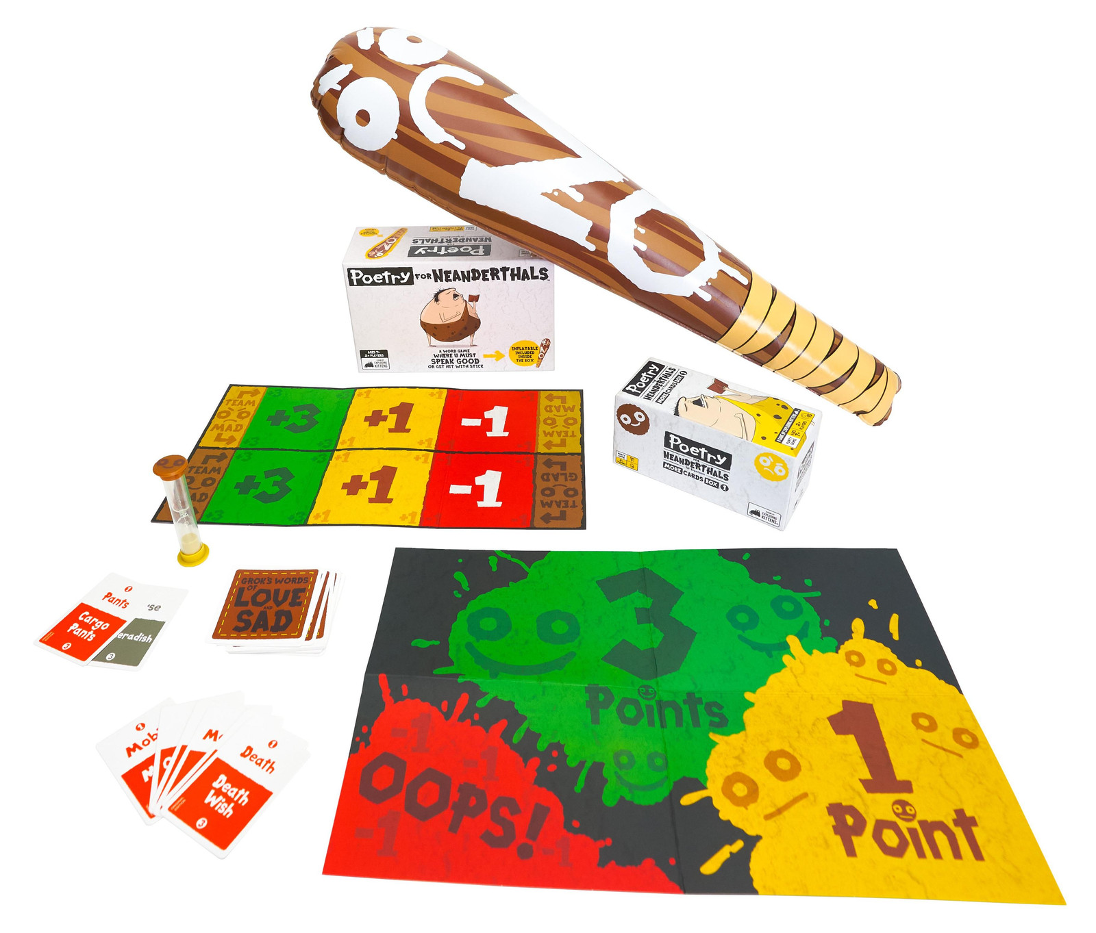 Exploding Kittens kaartspel Poetry for Neanderthals eerste uitbreiding Engelstalig