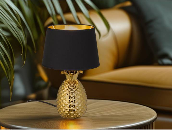 Trio - Tischlampe PINEAPPLE - Gold - 28x28x43 cm
