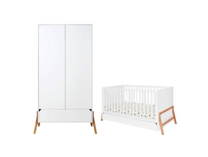 Petits-meubles Babyzimmer 2-teilig Weiß, 161x90x75 cm, Babymöbel & Kindermöbel, Babyzimmer