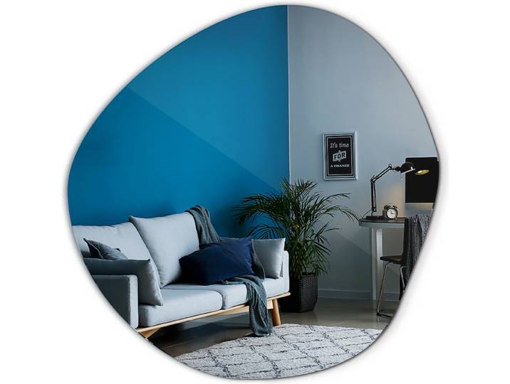 Unregelmäßig Geformter Spiegel – Boho-Loft-Stil - Hängespiegel Wandmontiert – 48 cm x 48 cm