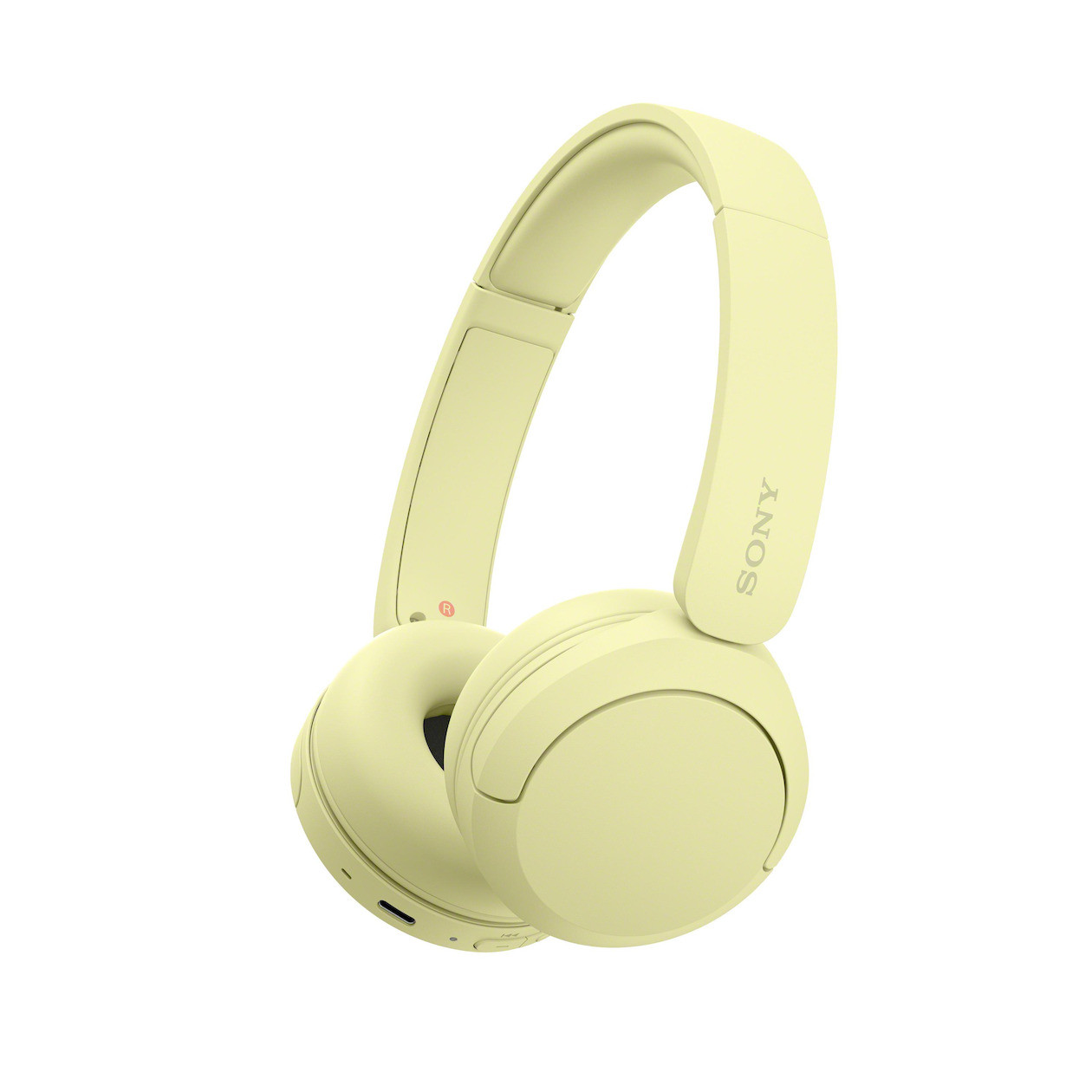 Sony WH-CH520 On-ear draadloze hoofdtelefoon met Bluetooth en USB-C, Geel