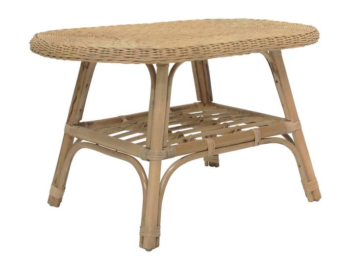 MiaMöbel Rattan Couchtisch 'Mina' honig Rattan Modern