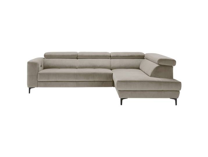 Ecksofa Velours Beige