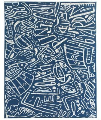 Katie Merz SPORTSGLYPHS Football Area Rug