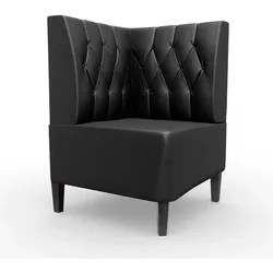 BIG Möbel GmbH Gastro Eckbank Paris | 64x64 cm | Kunstleder Schwarz | Diamant