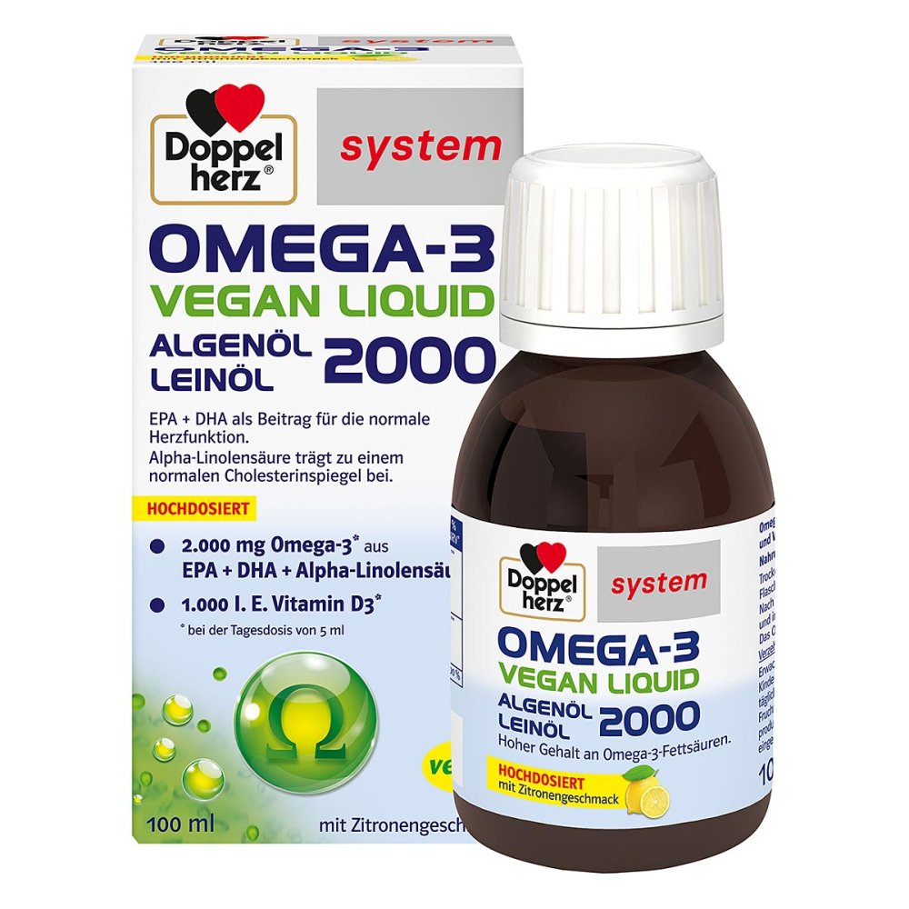Queisser Pharma GmbH & Co. KG Doppelherz Omega-3 Vegan Liquid 2000 System 19294576