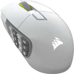 Corsair Gaming-Maus Scimitar Elite Wireless SE, Maus Features (Kabellos), Maus, Weiss