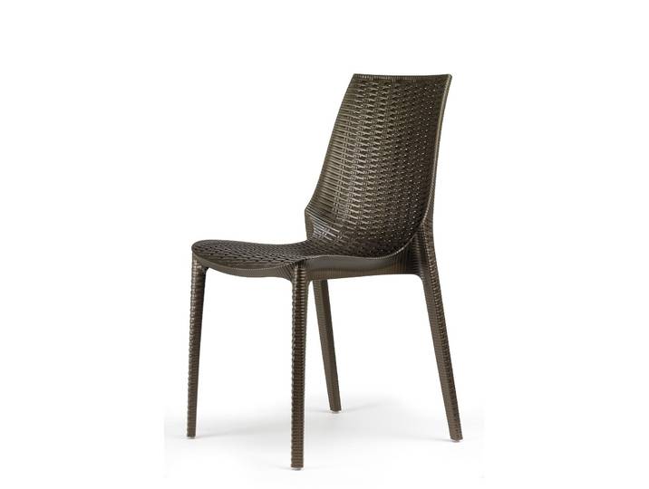 Chaise tressée style rotin design - LUCREZIA