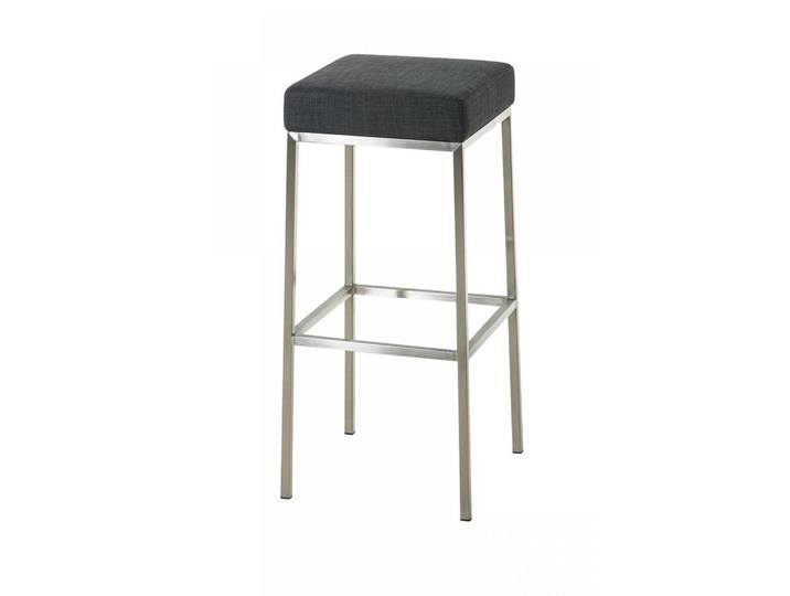 CLP Barhocker Stoff Dunkelgrau, Metall, 37x85x37 cm, Esszimmer, Barmöbel, Barhocker