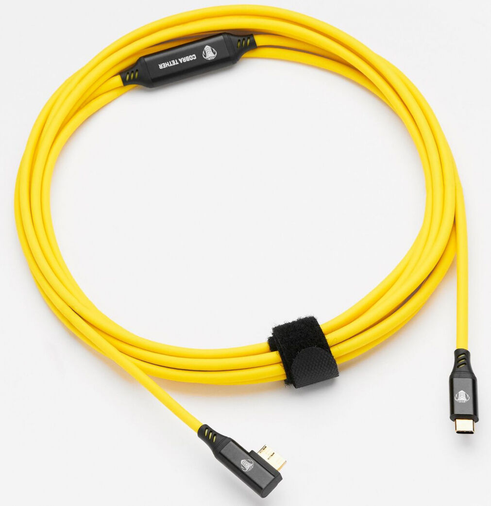 COBRAUNION USB-C an Micro-B 90° 5m gelb
