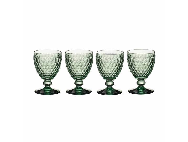Rotweinglas VILLEROY & BOCH Rotweingläser Boston Coloured 310 ml 4er Set , grün, Glas, Trinkgefäße, Rotweinglas