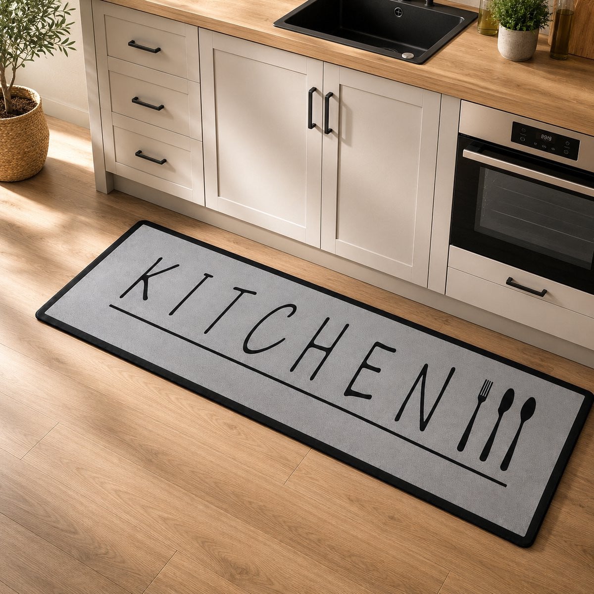 Kadirelli Keukenloper Kitchen - Grijs - 80 x 200 cm