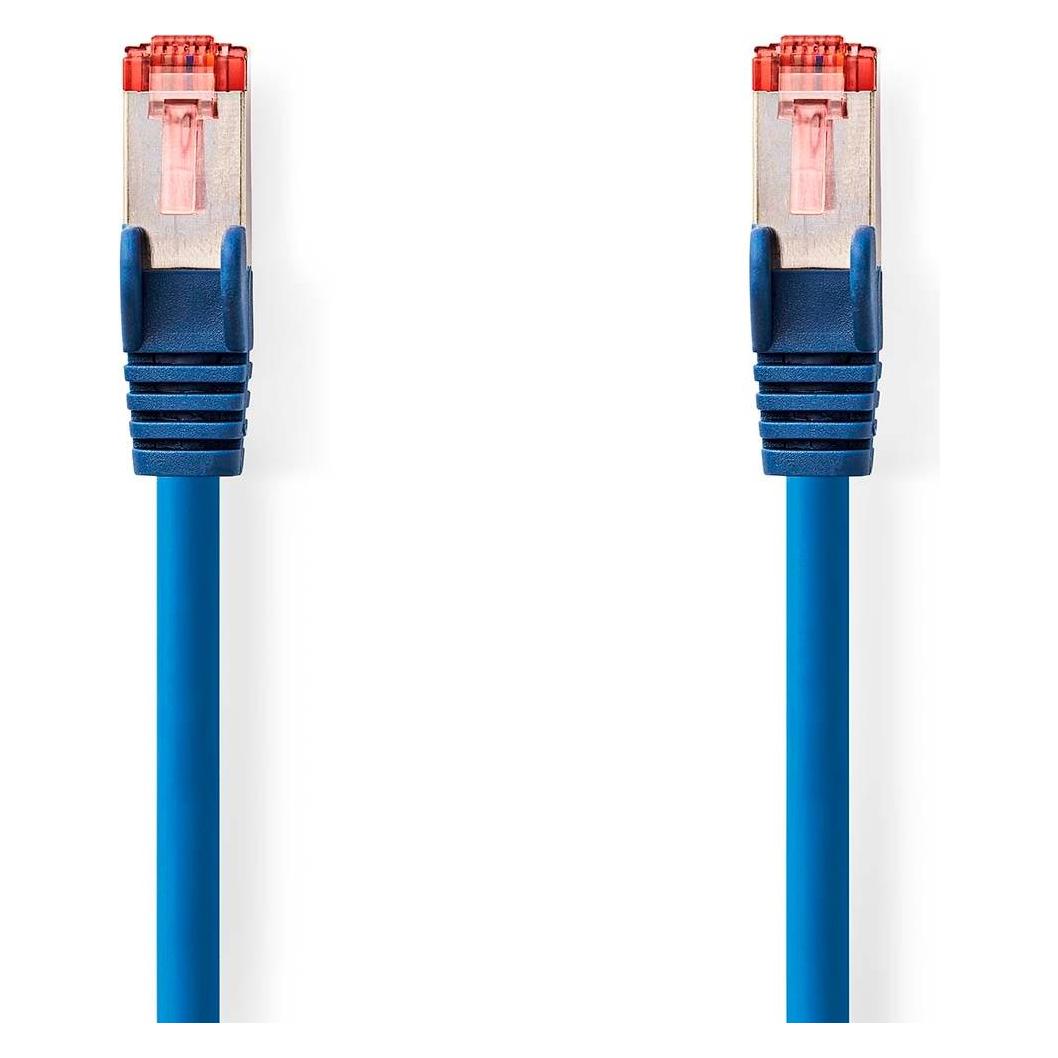 Nedis CAT6-Netzwerkkabel | RJ45 Stecker | RJ45 Stecker | S/FTP | 10.0 m | Rund | LSZH | Blau | Label (S/FTP, CAT6, 10 m) (CCGL85221BU100)