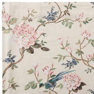 "Etta Floral Drapery Panel - Blush, 50""W x 84""L - Ballard Designs"