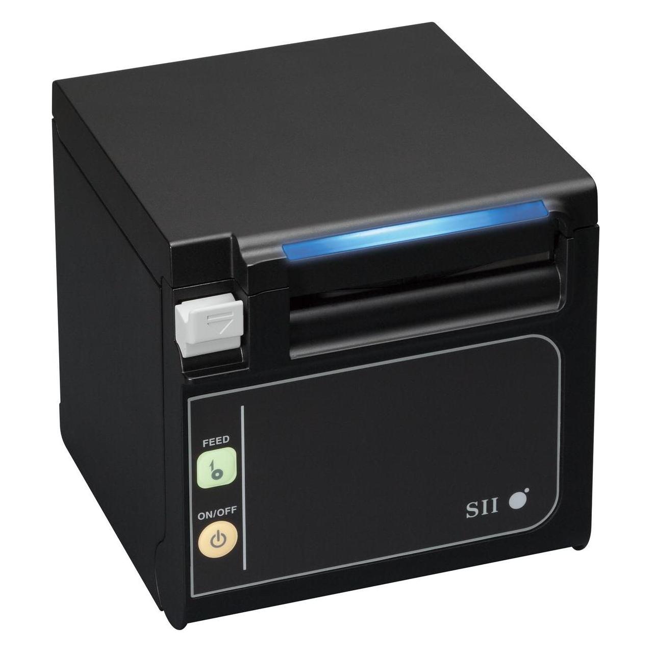 Seiko POS-Drucker, RP-E11-K3FJ1-E-C5 UK, Front Exit, Ethernet, schwarz, inkl. Netzteil und AC-Kabel (Ethernet) (22-450066)