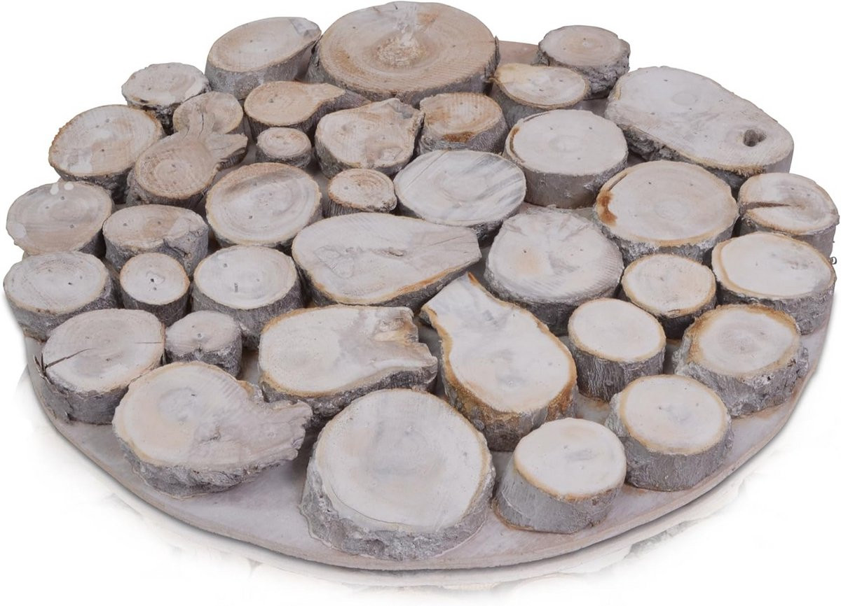 Rond houten dienblad voor decoratie en presentatie