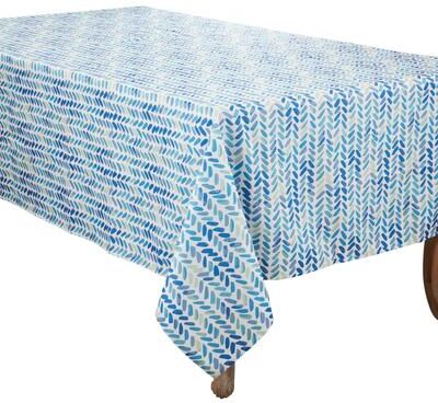 Saro Lifestyle Watercolor Chevron Tablecloth