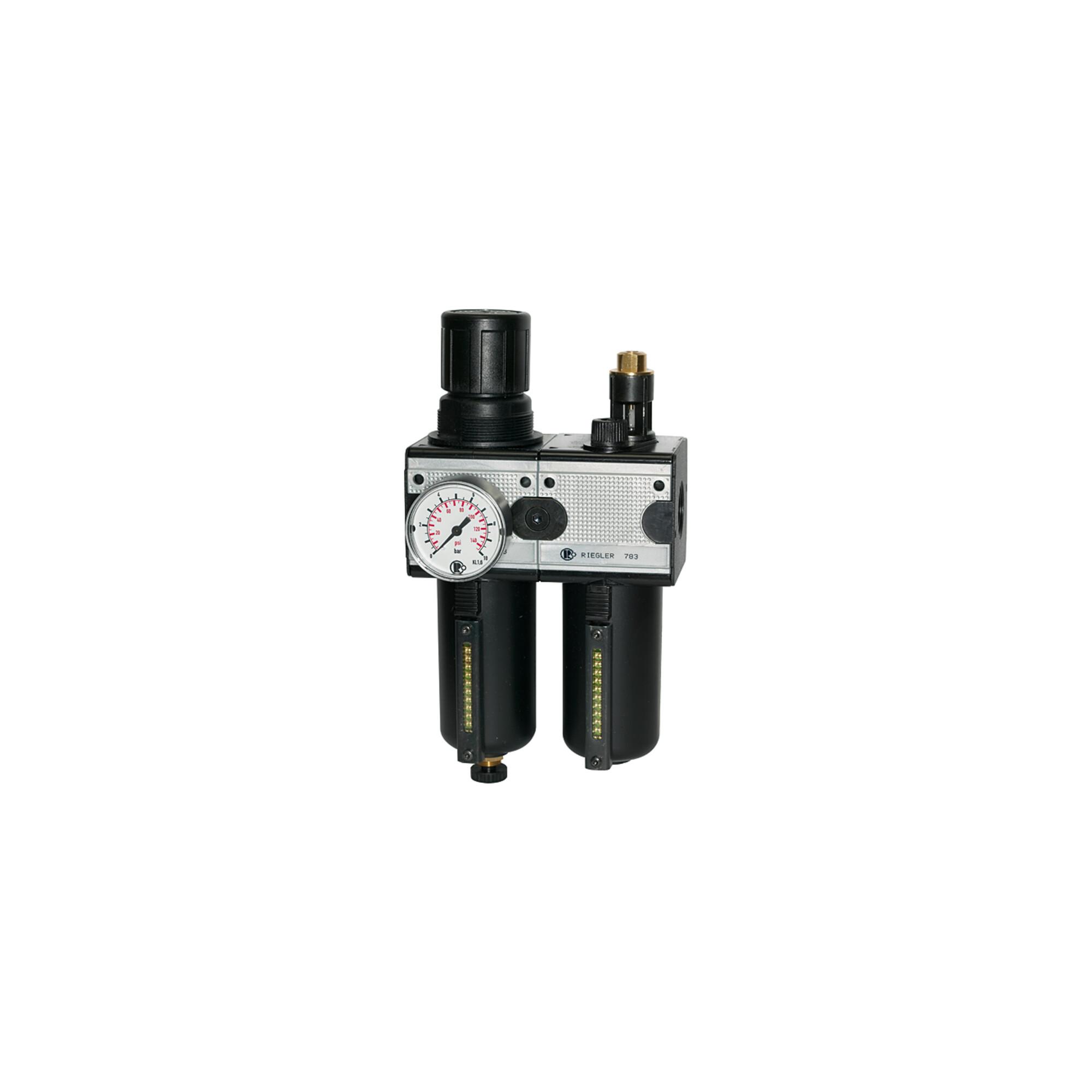 Riegler Wartungseinheit 2-tlg. »multifix« mit Metallbehälter, BG 1, G 1/4 (CL 11 M-SR)