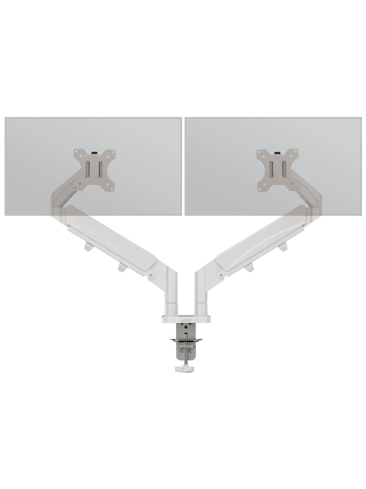 Leitz Ergo Platzsparender Dual Monitorarm. Grau