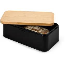 Tchibo - Brotkasten mit Schneidebrett - schwarz
