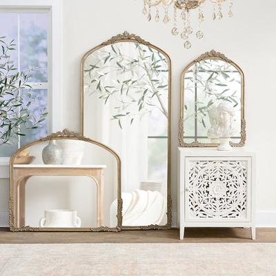 Eloise Arch Mirror - Gold, Gold Wall - Grandin Road