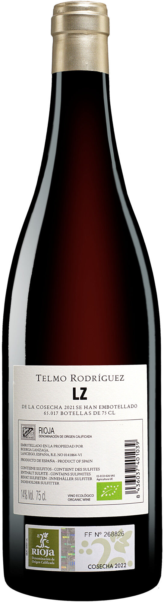 Telmo Rodríguez Telmo Rioja »LZ« 2022 14% Vol. Rotwein Trocken aus Spanien