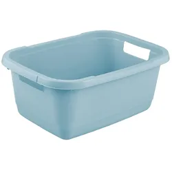 Keeeper - Wäschekorb 55 x 40 x 23 cm, nordisches Blau, schlichtes Design