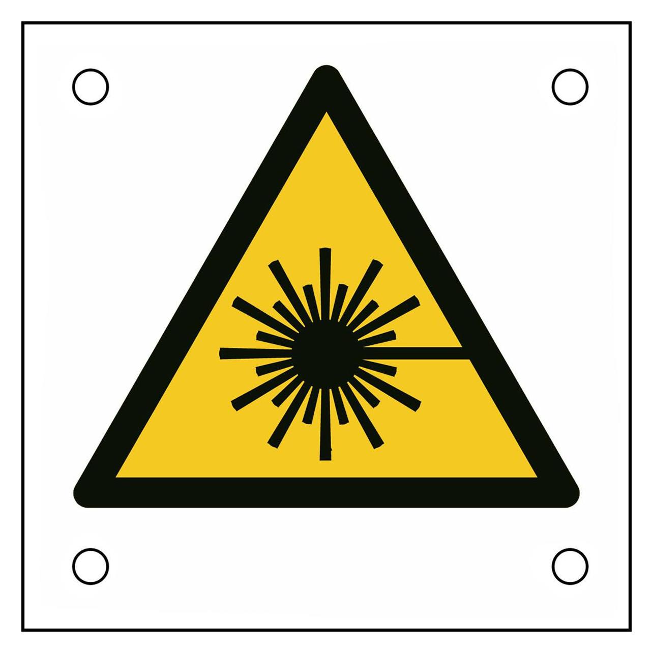 Brady ISO-Sicherheitsschild - Warnung vor Laserstrahlung (W/W004/NT/ALU05-50X50-1)