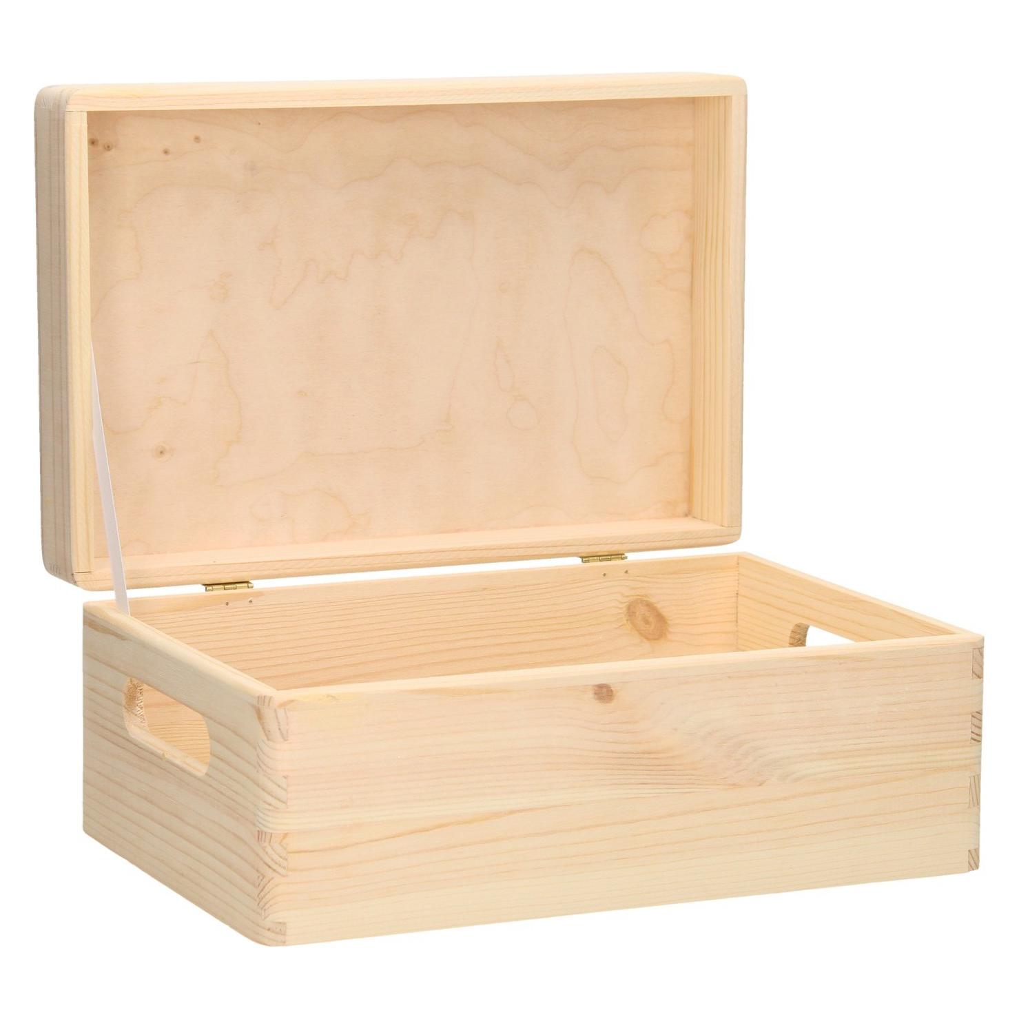 Playwood Aufbewahrungsbox Rechteckklappe Deckel Kiefer Klein (19670442)