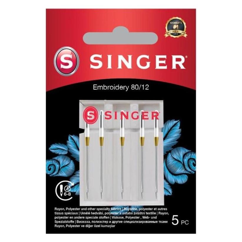 Singer Stick Nähmaschinennadel, 80/12, 5er Pack (33012859)