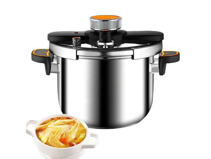 Casserole à pression en acier inoxydable, pression maximale de 100 kPa, pour cuisinière à gaz et à induction