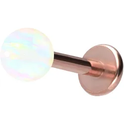 Titan Labret mit Innengewinde SYNTHETISCHER OPAL