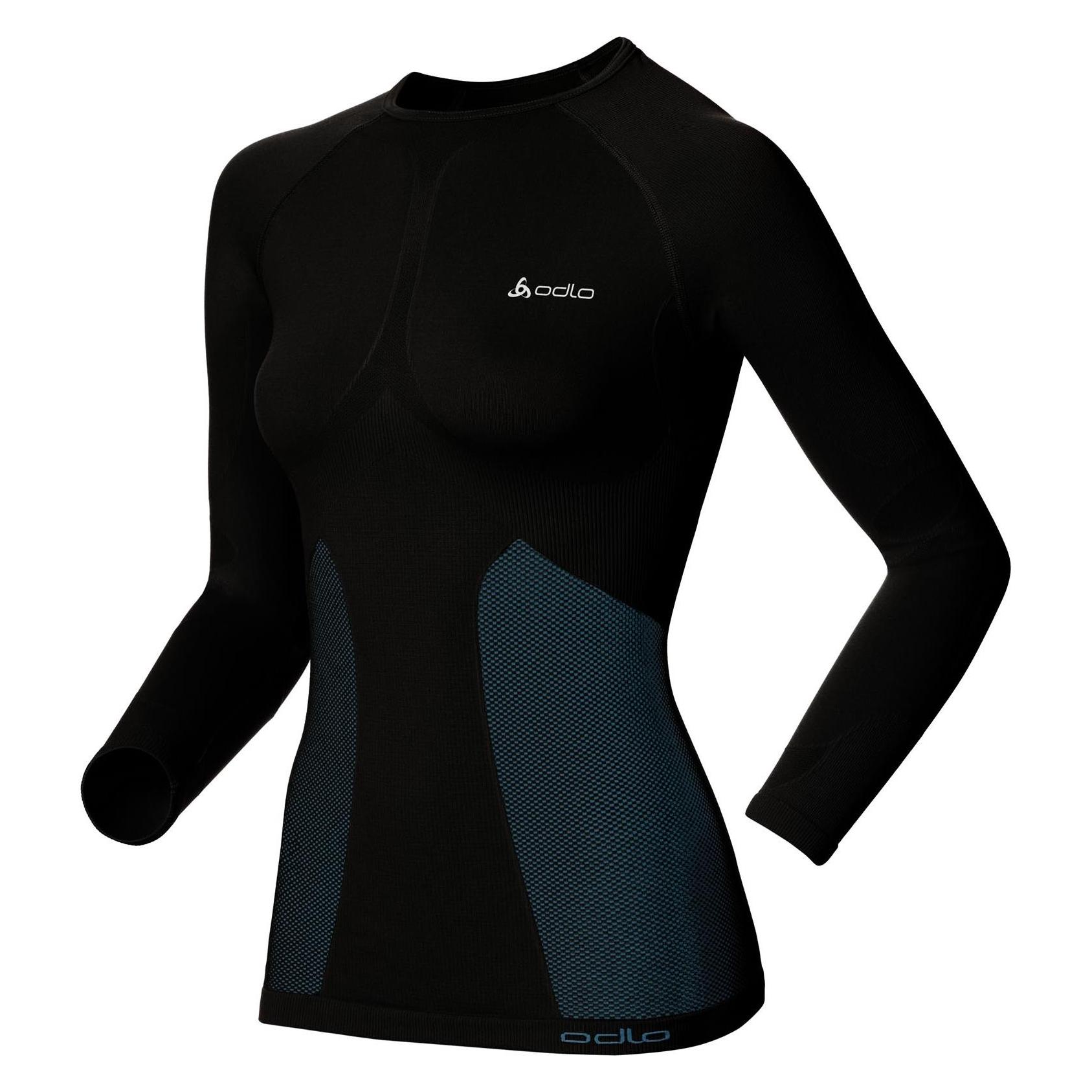 Odlo Tee Shirt Chaud WARM Femme Manches Longues Col Rond (L) (180901-15000-L)