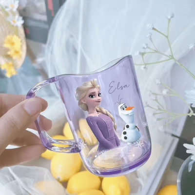 Inspire Essentials Princess Elsa Kids Mouthwash Cup Cute Cartoon Brushing Rinse Cup b